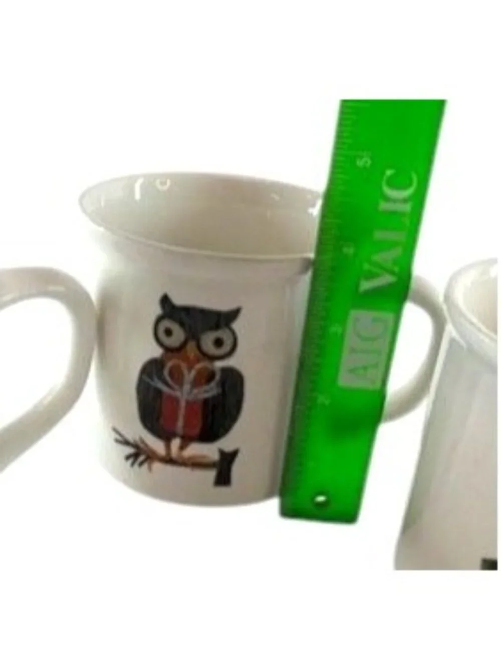 3 POTTERY BARN DENISE FIEDLER WHIMSICAL CAT,FOX & OWL MUGS -A FUN TASTE OF NATUR